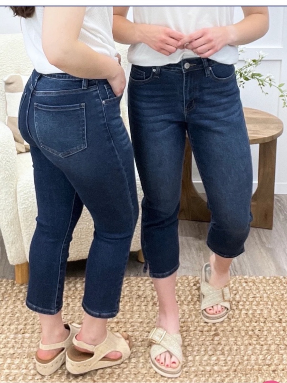 NWT. High Rise Denim Capris